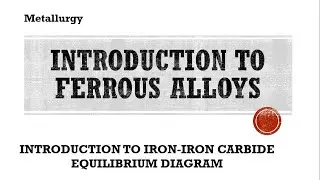 1.9 Introduction to Iron- Iron Carbide Equilibrium Diagram