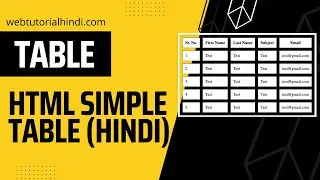 सही तरीक़े से HTML टेबल कैसे बनाएँ, How To Create a Table in Html [Hindi]