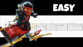 The Lego Ninjago Movie - Easy Guitar tutorial