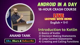 Android Lecture 1: Kotlin Programming Live Practical Demonstrations for Beginners | Learn Kotlin