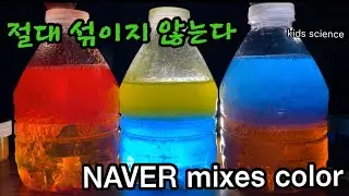 Fun experiment for kids , naver mixes color. Color sensory bottles projects. 절대 섞이지 않는 물감놀이