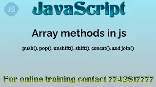 JavaScript Array Manipulation: push, pop, unshift, shift Explained