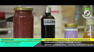 Doctoriales 2022. Invitation. Pr Ramanandraibe Vestalys. Transformation de plantes et de déchets.