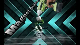 Attraction + Répulsion = Lévitation par piégeage magnétique , Magnetic trapping.