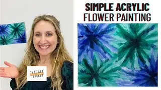 Simple Acrylic Flower Painting