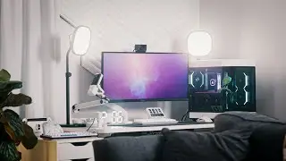 Building A Modern White Living Room Desk Setup - Featuring Elgato