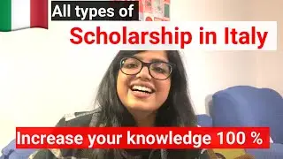 Types of Scholarship in Italy (All in one video). Admission Italy2022