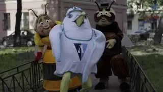 Cartoon Mascots-Seagull, Baba Capa and General Sher