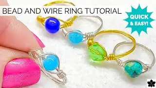 Quick and Easy Bead and Wire DIY Ring Tutorial 