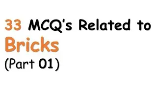 SSC JE 2026| MCQ's for Bricks (Part 01) | Construction Materials | Civil Engineering