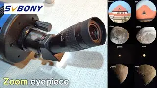 Zoom eyepiece for telescope from SvBONY - overview with examples. Subtitle translation