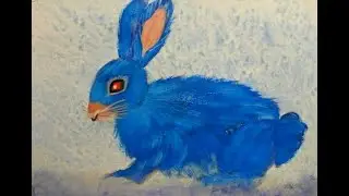 Как нарисовать синего кролика