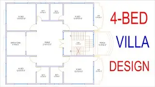 HOUSE PLAN DESIGN | EP 317 | 1500 SQUARE FEET 4 BEDROOMS HOUSE PLAN | LAYOUT PLAN