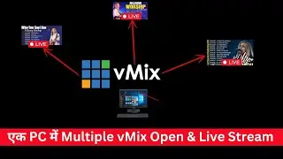 Multiple Open vMix One PC | Multiple Live stream One Pc |  Free Trick ( HINDI ) vMix Tutorial