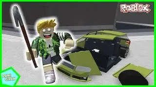DESTROY AUDI WITH CROWBAR IN ROBLOX CAR CRUSHERS 2 | DANI GRAN