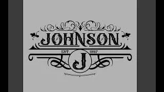 Creating a Last Name Monogram - Timelapse - Ready to be engraved, cutout, printed or sublimated