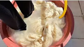 How to wash wool / Wool pillow cleaning / without machine