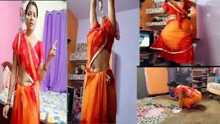Saree Vlog ❤️ Indian housewife Home deep cleaning || Home cleaning in saree || Fan cleaning vlog ||