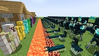 Deep Dark Invasion vs Golem Security - Minecraft Mob Battle