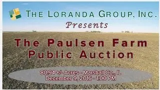 Marshall Co., IL 80.9 Acre Farm Land Auction Promotional Video by The Loranda Group