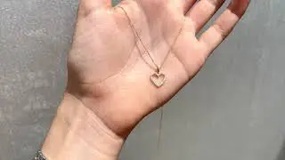 תליון יהלומים לב פתוח