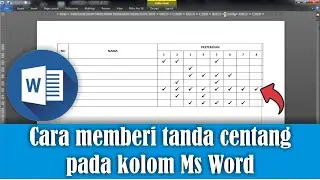 Cara Memberi Centang Pada Kolom Word