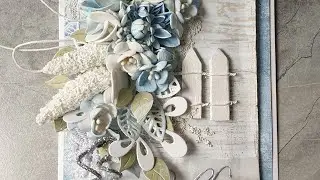 Layered Card Tutorial-Stamperia Blue Land