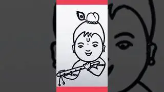 Janmashtami drawing #shorts #art #drawingstutorial #kpdrawingtutorial