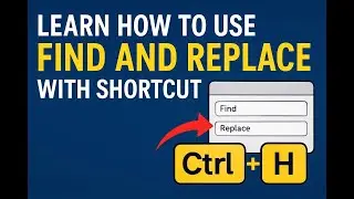 How to use find and Replace on Microsoft word with a shortcut key 