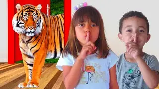 Kamilly realmente que ter um animal de estimação 🐄🐖🐘 Children really want to have a pet.