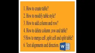 how to create table MS-word tutorial /Amharic/ part-4 for beginners