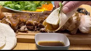 POITRINE DE PORC, GLACÉE AU VINAIGRE BALSAMIQUE ET MIEL EN CUISSON LENTE  DANS INSTANT POT / PORK B