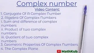 Complex Number (Lesson 2) || MTH 111 || MathKub