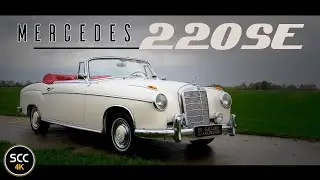 MERCEDES 220SE Ponton 1960 | 4K | Driving in top gear - Mercedes-Benz W128 engine sound | SCC TV