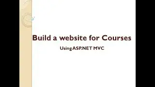 Build a website with ASP.NET MVC: 9. Mange study Fields