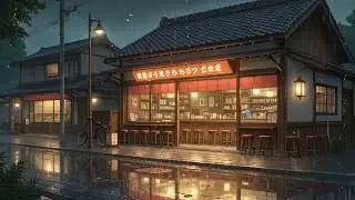 Rainy Tokyo Rooftop Midnight Lofi Beats | Cozy Japanese Ambience for Study