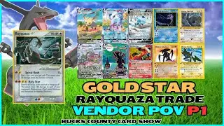 HUGE Gold Star RAYQUAZA TRADE | Pokemon VENDOR POV | Bucks County Card Show | 5.11.24 PART 1