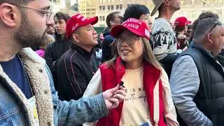 Interviewing Trump supporters outside his MSG rally in NYC