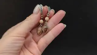 Серьги с солнечным камнем