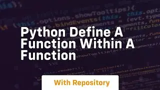 python define a function within a function
