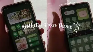 how to have an aesthetic (android) phone - aesthetic green theme🍃🍵
