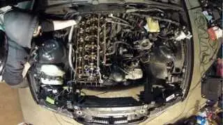 Day3-headgasket change.remove timing chain,unbolt head. BMW, 1997, 328i, E36, M52B28.