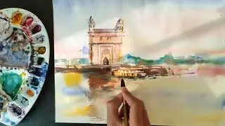 #Mumbai Meri jaan | #painting #watercolors #vibrantcolors #youtubeartist #youtuber #artyoutuber