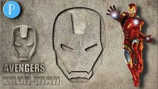 How to make a 3d iron man logo