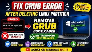 how to fix grub error after deleting linux partition
