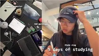 7:00AM STUDY WEEK | how to take notes, productive vlog as a medical PhD student, daily routine