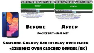 📱First ever screen refresh rate overclock for samsung galaxy a10 (60hz to 67hz)