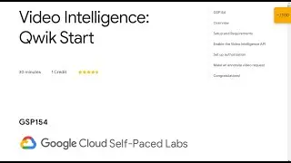Video Intelligence: Qwik Start Qwiklab
