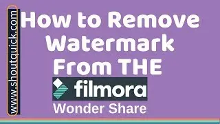 How to Remove watermark from FIlmora Wondershare