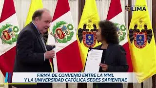 Firma de convenio con la Universidad Católica Sedes Sapientiae